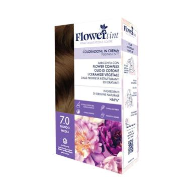 Tinta permanente Biondo Medio 7.0 Flower Tint - Purobio Cosmetics